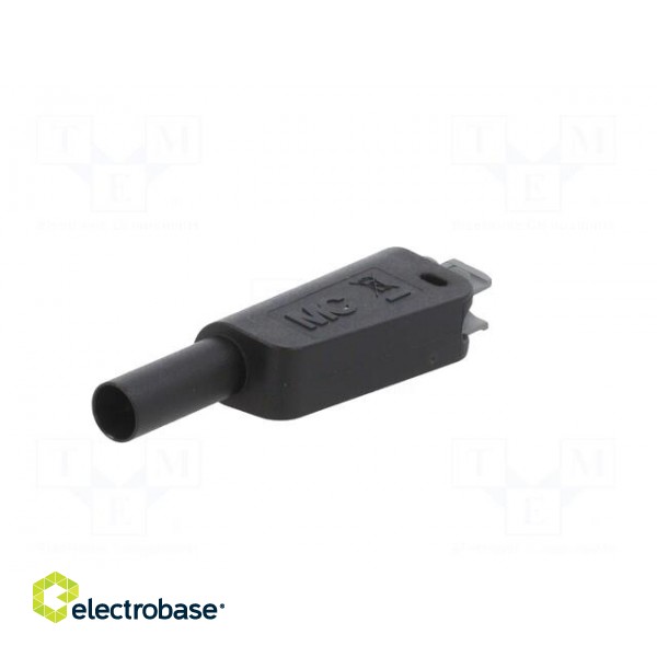 4mm banana | 19A | 1kV | black | insulated,with 4mm axial socket фото 2