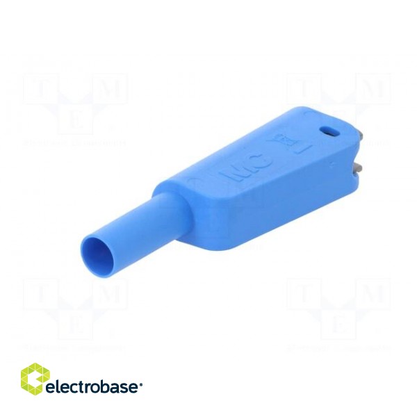 4mm banana | 19A | 1kV | blue | insulated,with 4mm axial socket | 1mm2 фото 2