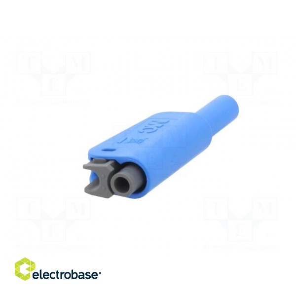 4mm banana | 19A | 1kV | blue | insulated,with 4mm axial socket | 1mm2 image 6