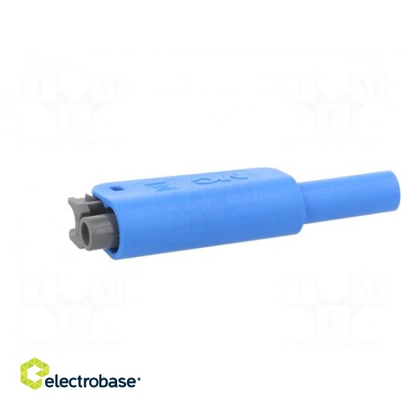 4mm banana | 19A | 1kV | blue | insulated,with 4mm axial socket | 1mm2 image 7
