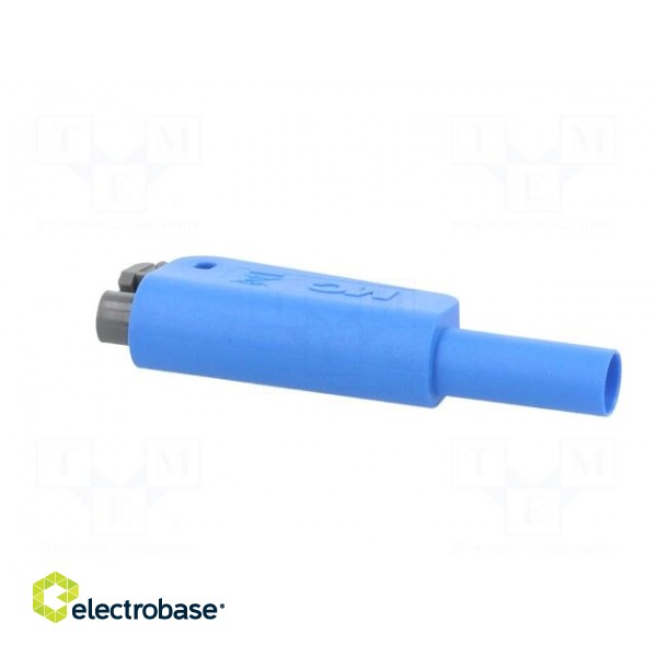 4mm banana | 19A | 1kV | blue | insulated,with 4mm axial socket | 1mm2 image 8