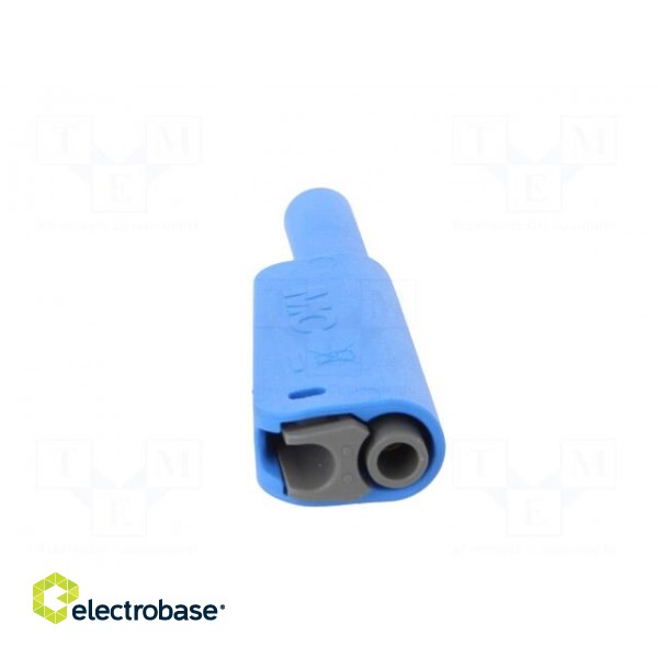 4mm banana | 19A | 1kV | blue | insulated,with 4mm axial socket | 1mm2 фото 5