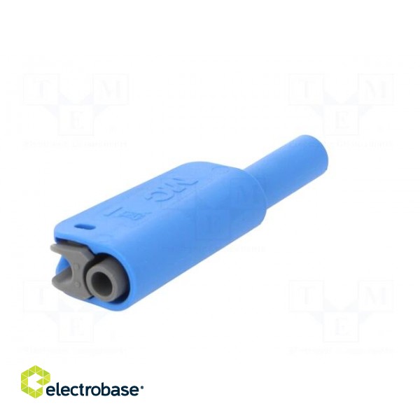 4mm banana | 19A | 1kV | blue | insulated,with 4mm axial socket | 1mm2 image 6