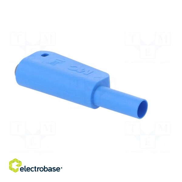 4mm banana | 19A | 1kV | blue | insulated,with 4mm axial socket | 1mm2 фото 8