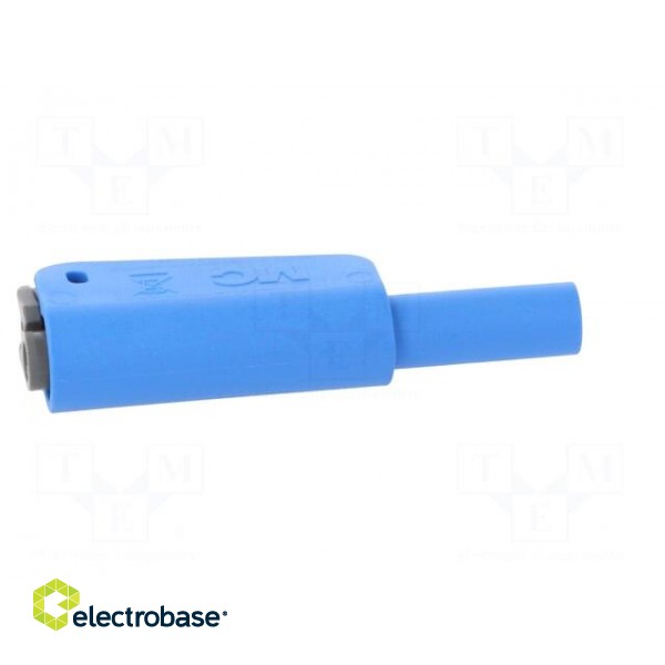 4mm banana | 19A | 1kV | blue | insulated,with 4mm axial socket | 1mm2 paveikslėlis 7