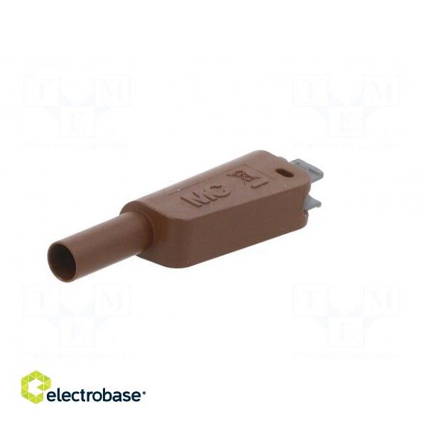 4mm banana | 19A | 1kV | brown | insulated,with 4mm axial socket image 2