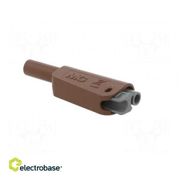4mm banana | 19A | 1kV | brown | insulated,with 4mm axial socket image 4