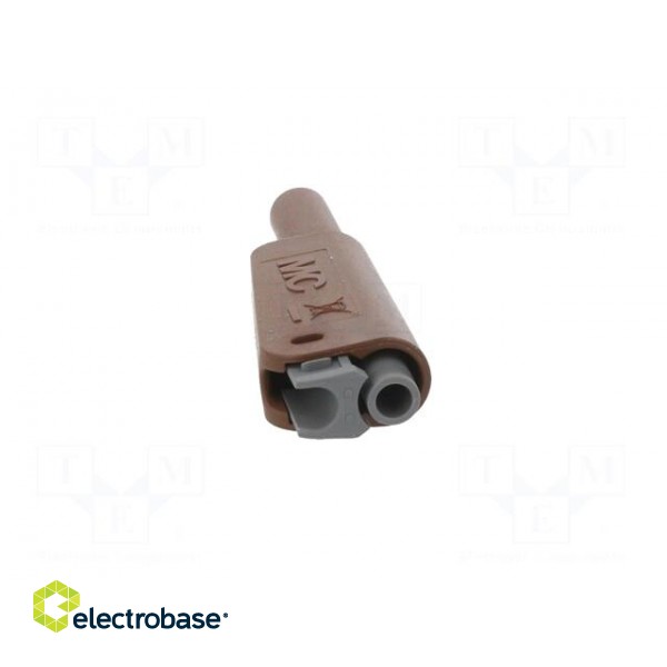 4mm banana | 19A | 1kV | brown | insulated,with 4mm axial socket image 5