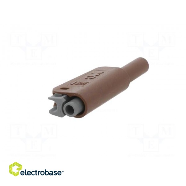 4mm banana | 19A | 1kV | brown | insulated,with 4mm axial socket image 6