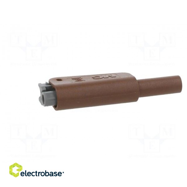 4mm banana | 19A | 1kV | brown | insulated,with 4mm axial socket image 7