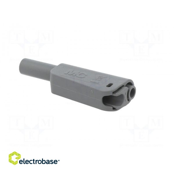 4mm banana | 19A | 1kV | grey | insulated,with 4mm axial socket | 1mm2 image 4
