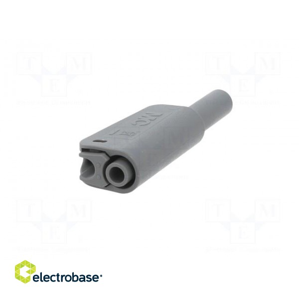 4mm banana | 19A | 1kV | grey | insulated,with 4mm axial socket | 1mm2 image 6