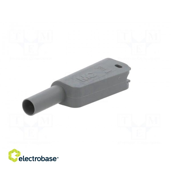 4mm banana | 19A | 1kV | grey | insulated,with 4mm axial socket | 1mm2 image 2
