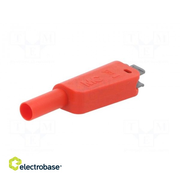 4mm banana | 32A | 1kV | red | insulated,with 4mm axial socket image 2