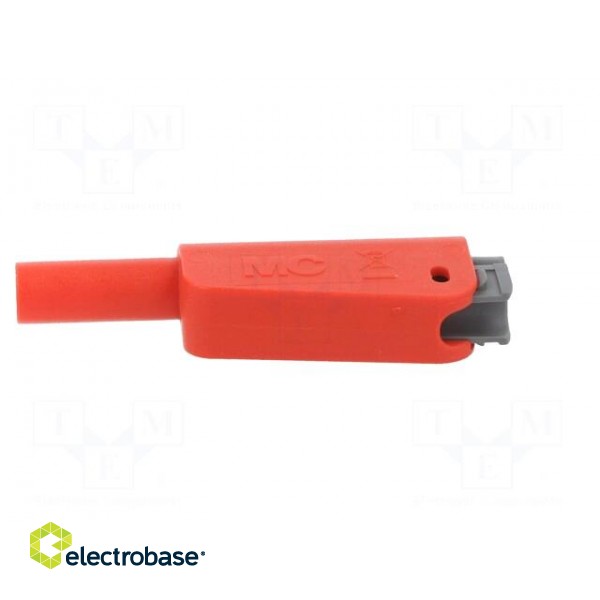 4mm banana | 19A | 1kV | red | insulated,with 4mm axial socket | 1mm2 paveikslėlis 3