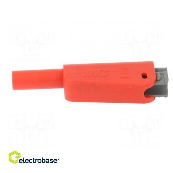 4mm banana | 19A | 1kV | red | insulated,with 4mm axial socket | 1mm2 paveikslėlis 3