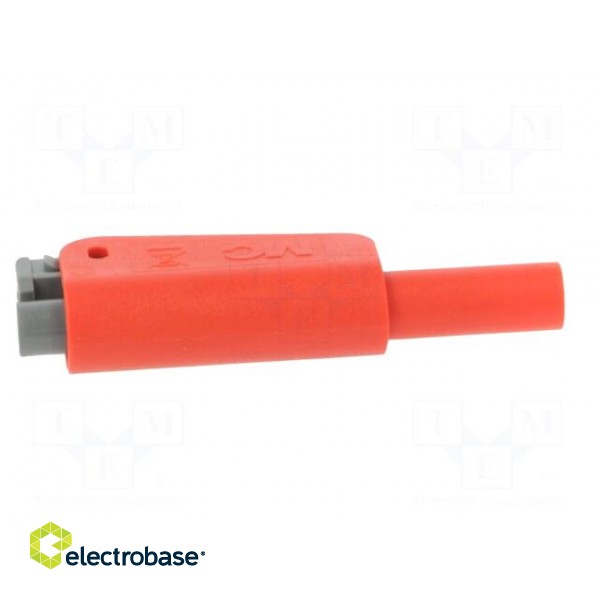 4mm banana | 19A | 1kV | red | insulated,with 4mm axial socket | 1mm2 фото 7