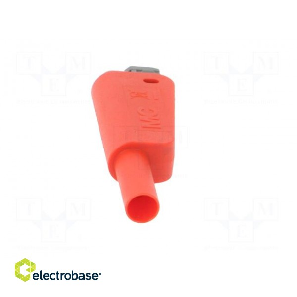 4mm banana | 19A | 1kV | red | insulated,with 4mm axial socket | 1mm2 paveikslėlis 9