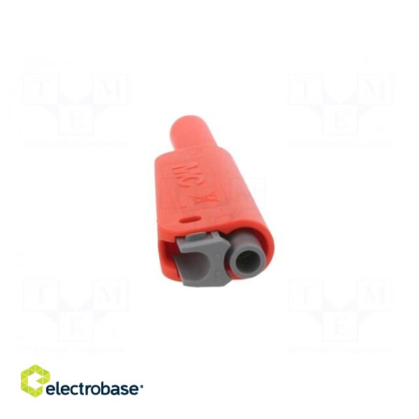 4mm banana | 19A | 1kV | red | insulated,with 4mm axial socket | 1mm2 paveikslėlis 5