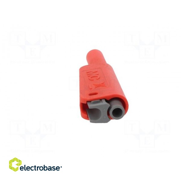 4mm banana | 19A | 1kV | red | insulated,with 4mm axial socket | 1mm2 фото 5