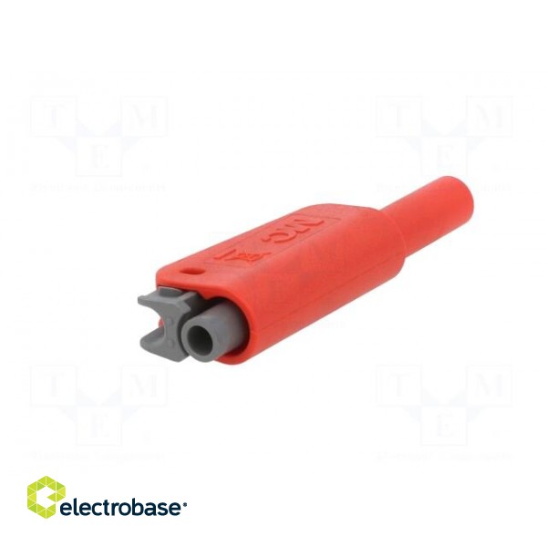 4mm banana | 19A | 1kV | red | insulated,with 4mm axial socket | 1mm2 image 6