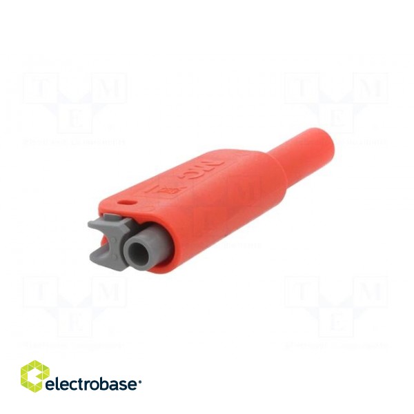 4mm banana | 32A | 1kV | red | insulated,with 4mm axial socket image 6