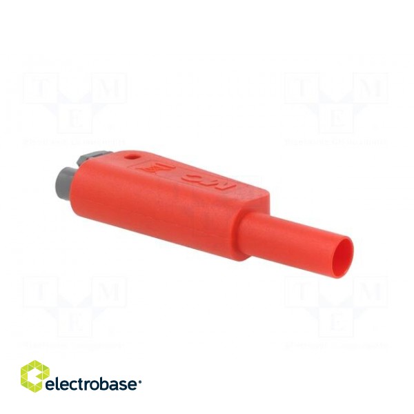 4mm banana | 19A | 1kV | red | insulated,with 4mm axial socket | 1mm2 фото 8