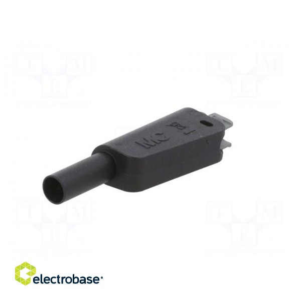 4mm banana | 32A | 1kV | black | insulated,with 4mm axial socket image 2