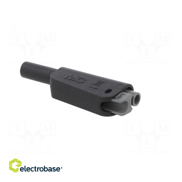 4mm banana | 32A | 1kV | black | insulated,with 4mm axial socket фото 4