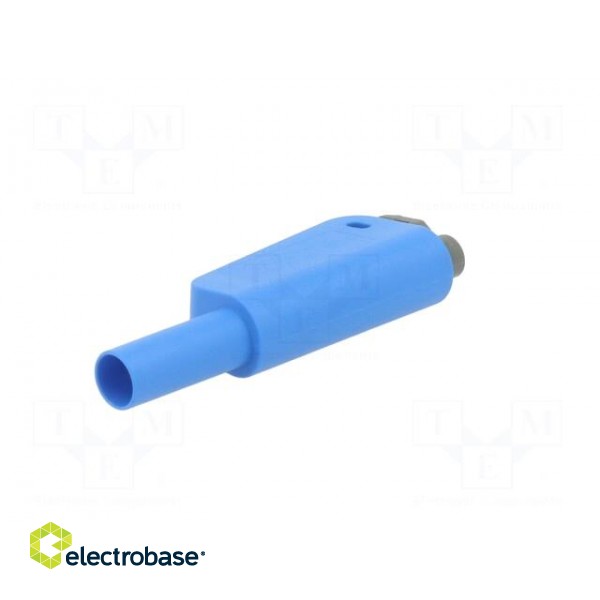 4mm banana | 32A | 1kV | blue | insulated,with 4mm axial socket фото 2