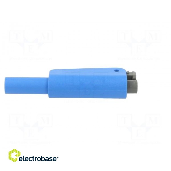 4mm banana | 32A | 1kV | blue | insulated,with 4mm axial socket image 3
