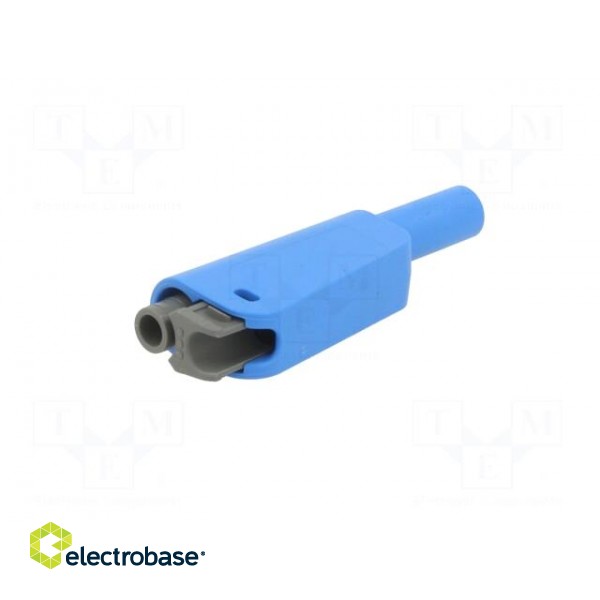 4mm banana | 32A | 1kV | blue | insulated,with 4mm axial socket фото 6