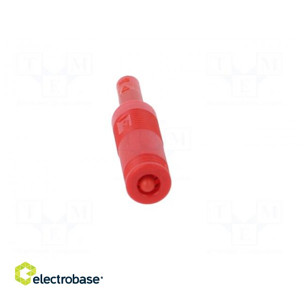 Adapter | 4mm banana | 25A | 30VAC | 60VDC | red | insulated фото 10