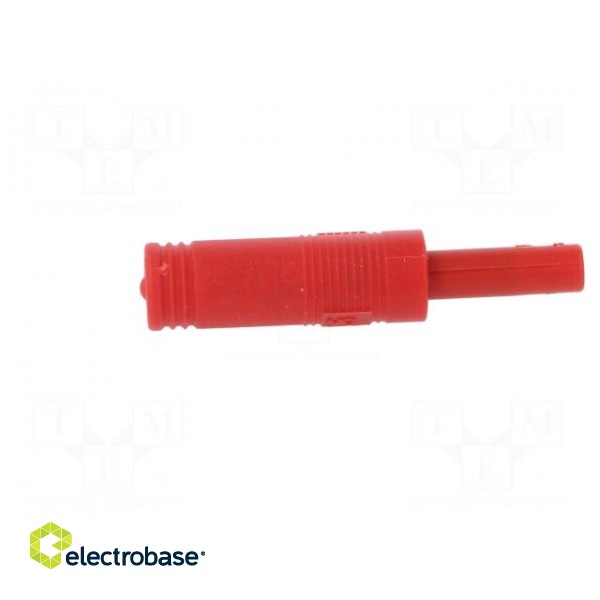 Adapter | 4mm banana | 25A | 30VAC | 60VDC | red | insulated фото 4