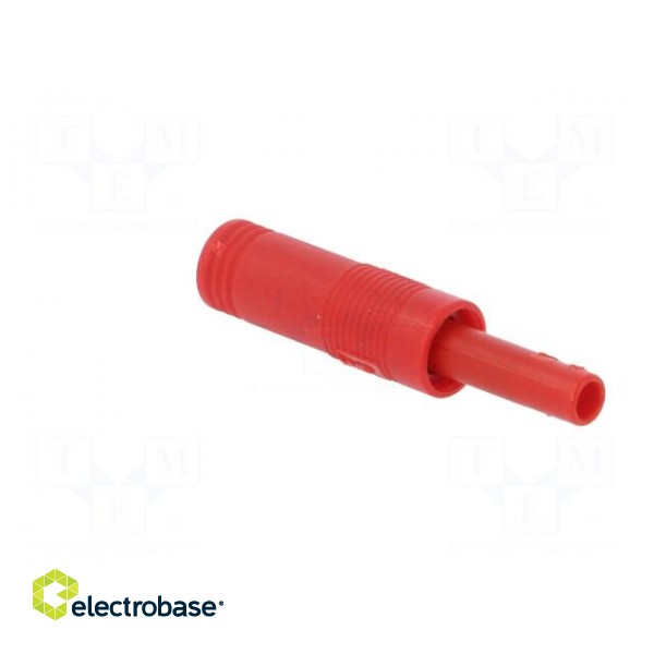 Adapter | 4mm banana | 25A | 30VAC | 60VDC | red | insulated фото 5