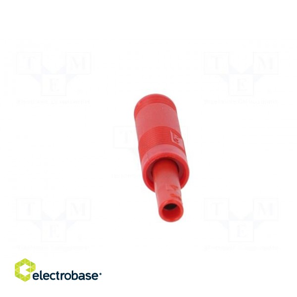 Adapter | 4mm banana | 25A | 30VAC | 60VDC | red | insulated фото 6