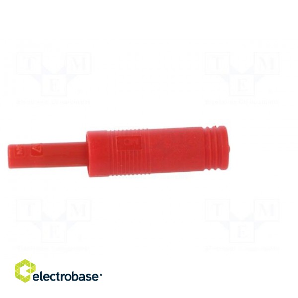 Adapter | 4mm banana | 25A | 30VAC | 60VDC | red | insulated фото 8
