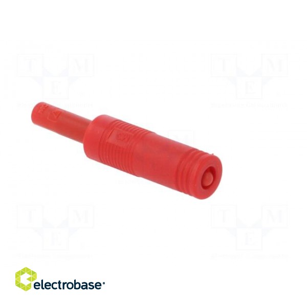 Adapter | 4mm banana | 25A | 30VAC | 60VDC | red | insulated фото 9