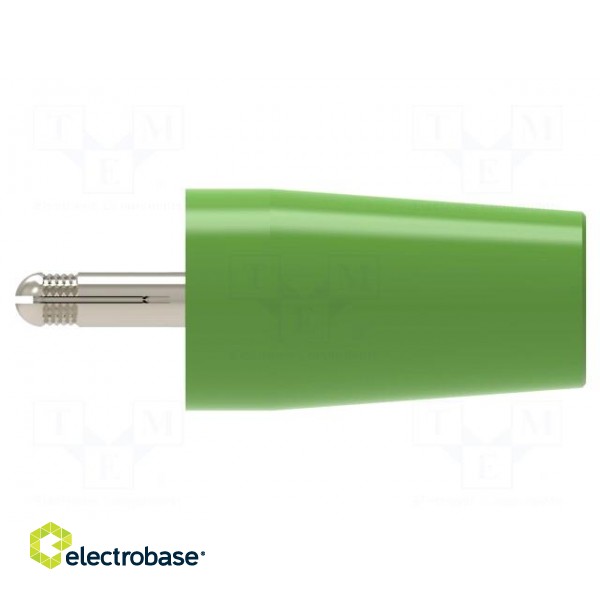 Adapter | 4mm banana | 32A | green | 40.4mm | nickel plated