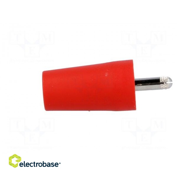 Adapter | 4mm banana | 32A | red | 40.4mm | Plating: nickel plated image 3