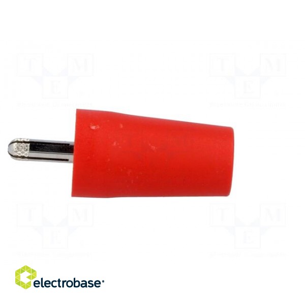 Adapter | 4mm banana | 32A | red | 40.4mm | Plating: nickel plated image 7