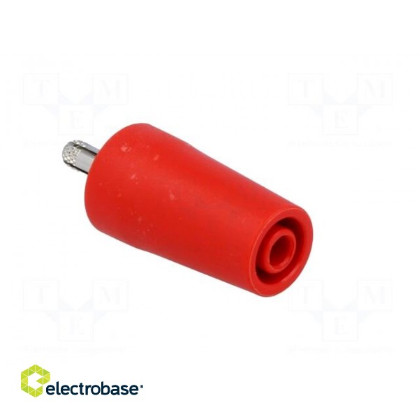 Adapter | 4mm banana | 32A | red | 40.4mm | Plating: nickel plated image 8
