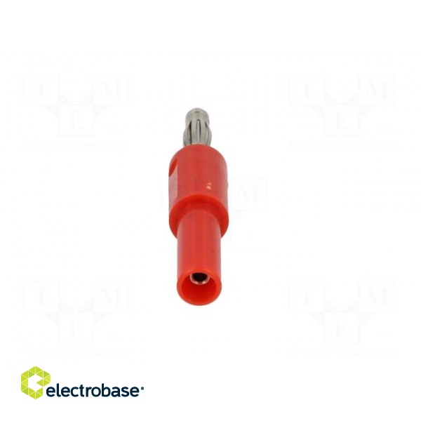 Adapter | banana 2mm socket,banana 4mm plug | 10A | 70VDC | red | 52mm image 5