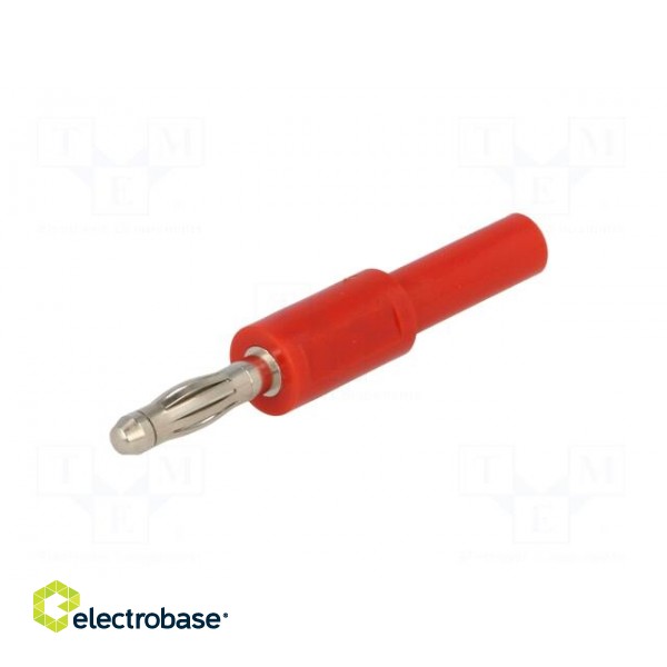 Adapter | banana 2mm socket,banana 4mm plug | 10A | 70VDC | red | 52mm image 2