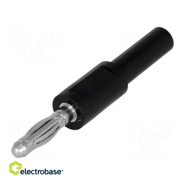 Adapter | banana 2mm socket,banana 4mm plug | 10A | 70VDC | black image 1
