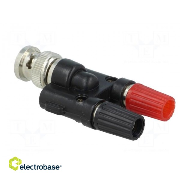 Adapter | BNC socket,banana 4mm plug x2 | black | 59mm image 8