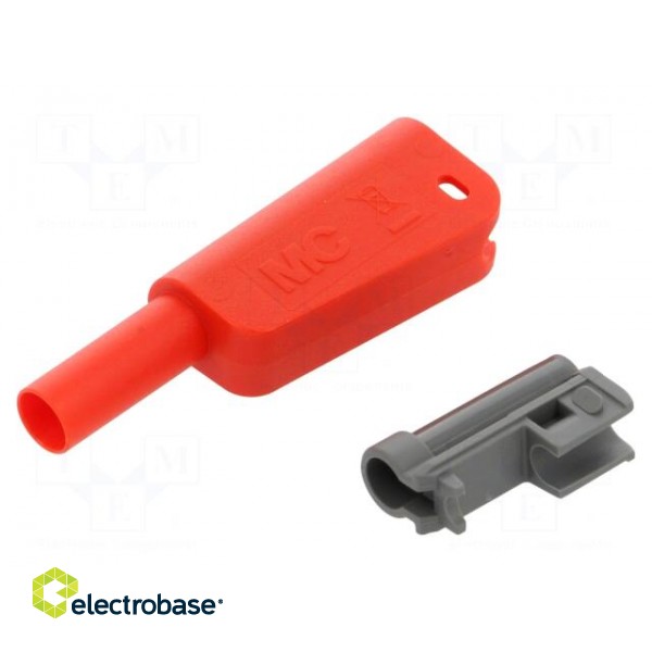 Case | 19A | red | 55.4mm | for banana plugs