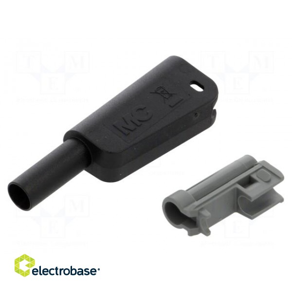 Case | 32A | black | 55.4mm | for banana plugs