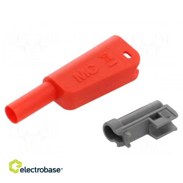 Case | 32A | red | 55.4mm | for banana plugs