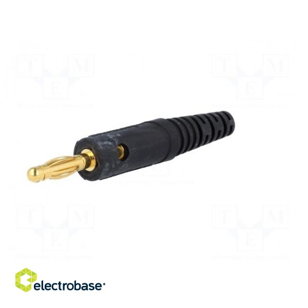 Plug | 4mm banana | 10A | 33VAC | 70VDC | black | Max.wire diam: 2mm image 2